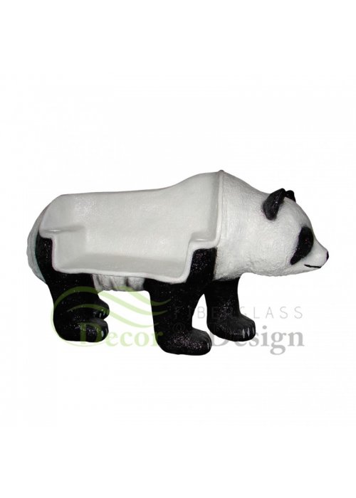 Figura dekoracyjna Miś Panda - ławka