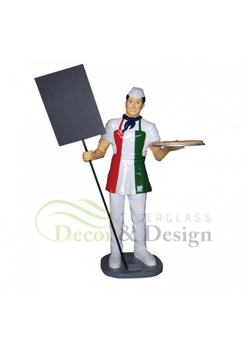 Figura dekoracyjna Pizzerman z menu