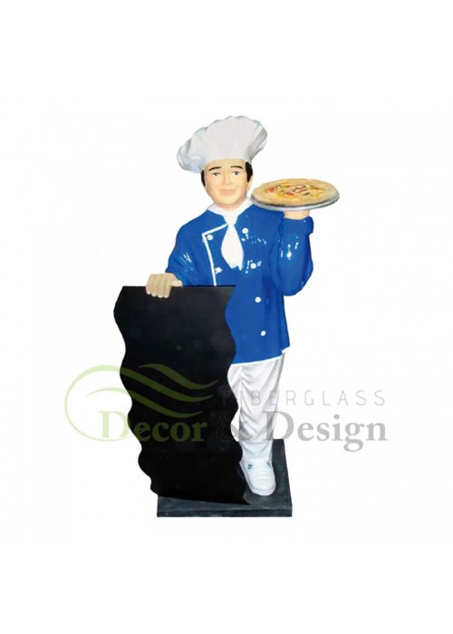 Figura dekoracyjna Pizzerman z menu