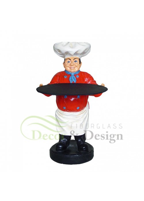 Figura dekoracyjna Kucharz z tacą