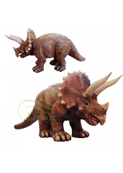 Figura dekoracyjna Dinozaur Triceratops Mały