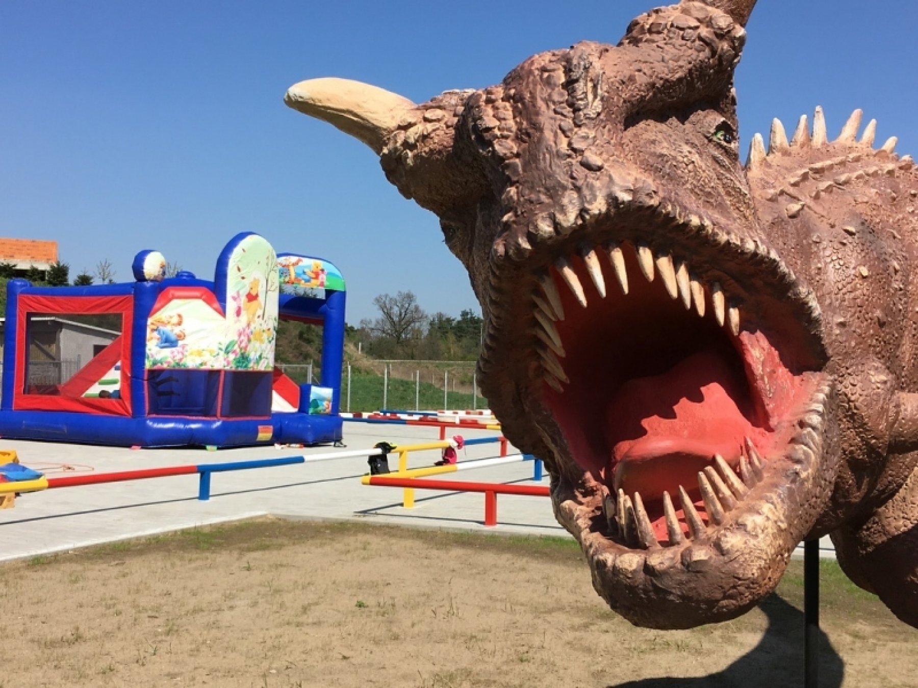 Gigantyczne owady, realistyczne figury dinozaurów